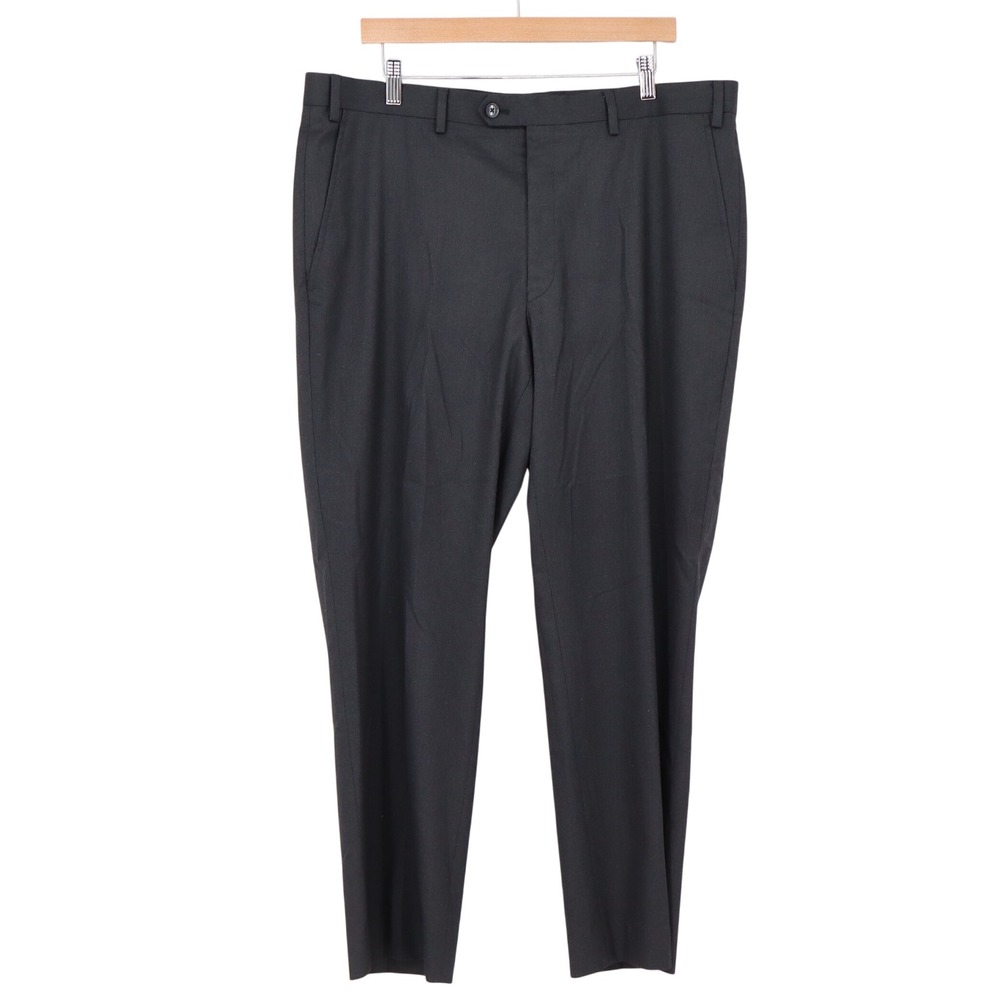 Alfani Dress Pants Mens 38x32 Regular Fit Charcoal Black Stretch Excellent